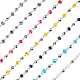 Chaînes de perles rondelles en verre olycraft pour la fabrication de colliers et de bracelets(AJEW-OC0001-80)-1