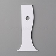 Acrylic Scraper Tools, White, 116x52x2.9mm, Hole: 10mm(AJEW-WH0043-83D)