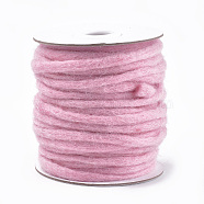 100% Handmade Wool Yarn, Pink, 3~6mm, about 20m/roll(OCOR-S121-01A-12)