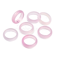 Dyed & Heated Natural Agate Finger Rings for Women, Pearl Pink, 5.5mm, Inner Diameter: 17~17.5mm(RJEW-Z075-02E)