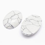 Synthetic Howlite Cabochons, Oval, 30x20x8mm(G-P215-10-20x30mm)