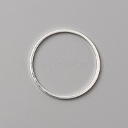 Brass Linking Rings, Round Ring, Silver, 20x0.5mm, Inner Diameter: 18.5mm(KK-WH0047-59D-S)