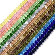 Cat Eye Beads Strands, Heart, Mixed Color, 7.5~8x8x2.5~4mm, Hole: 1mm, about 50~52Pcs/strand, 14.37~14.76 icnh(36.5~37.5cm)(CE-C006-09A)