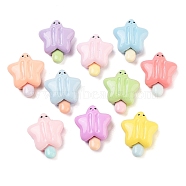 Opaque Resin Imitation Food Decoden Cabochons, Star Ice Lolly, Mixed Color, 20x16x7mm(RESI-H165-10)