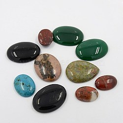 Natural Gemstone Cabochons, Mixed Style, Mixed Color, 25~40x18~30x7~8mm(G-MSMC007-M4)