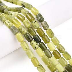 Natural Xiuyan Jade Beads Strands, Barrel, 9.5~10.5x6~7mm, Hole: 0.7mm, about 38pcs/strand, 15.16~15.35 inch(38.5~39cm)(G-N346-01B-12)