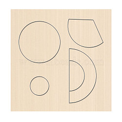 Wood Cutting Dies, with Steel, for DIY Scrapbooking/Photo Album, Decorative Embossing DIY Paper Card, Geometric Pattern, 80x80x24mm(DIY-WH0169-98)