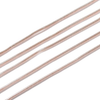 French Wire Gimp Wire, Flexible Round Copper Wire, Metallic Thread for Embroidery Projects and Jewelry Making, PeachPuff, 18 Gauge(1mm), 10g/bag