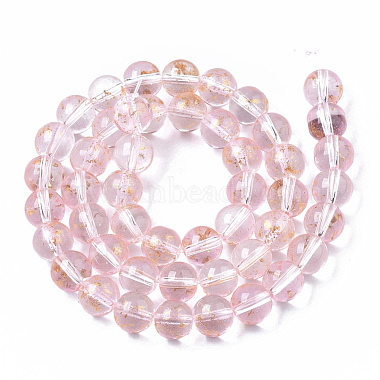 Chapelets de perles en verre peinte par pulvérisation transparent(GLAA-N035-03C-B06)-2