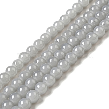 6mm LightGrey Round Glass Beads