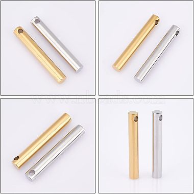 Unicraftale 8Pcs 2 Colors Ion Plating(IP) 304 Stainless Steel Charms(STAS-UN0037-16)-5