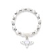 Gold acrylic cross bead bracelet angel cross prayer bead bracelet(NW4525-2)-1