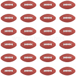32Pcs Food Grade Eco-Friendly Silicone Beads, Rugby, Dark Red, 27x13x14mm(SIL-SC0003-21)