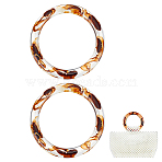 Transparent Resin Bag Handles, Bag Replacement, Sienna, Ring, 123x9mm(DIY-WH0622-540B)