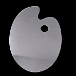 Clear Acrylic Paint Palette, Watercolor Oil Mixing Art Palette, Oval, 200x150x1.5mm, Hole: 22mm(AJEW-Z052-01A)