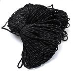 7 Inner Cores Polyester & Spandex Cord Ropes, with Patterns, for Rope Bracelets & Shoe Lace Cord Making, Black, 4mm, about 109.36 yards(100m)/bundle, 420~500g/bundle(RCP-R006-121)