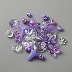 Vintage Baroque Acrylic Beads Set, Mixed Shape, Dark Orchid, 7.5~33x7.5~43x6~12mm, Hole: 1.5mm(MACR-WH0007-77F)