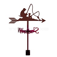 Iron Wind Direction Indicator, Weathervane for Outdoor Garden Wind Measuring Tool, Human, 265x358mm(AJEW-WH0525-018)