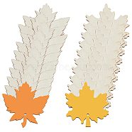 2 Sets 2 Style Autumn Theme Maple Leaf Unfinished Cutouts Wooden Decoration, Craft Blank Wooden Ornament for Thanksgiving Fall Party DIY Decor Supplies, with Hemp Ropes, Bisque, Leaf: 8x8x0.3cm, 10pcs/set, 1 set/style(WOCR-GF0001-01)