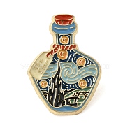 Alloy Enamel Pin Brooch, for Clothes Backpack, Bottle, 32x22.5mm(JEWB-B021-02G-03)