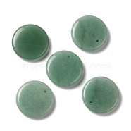  Natural Green Aventurine Pendants, Flat Round Charms, 30x6~7.5mm, Hole: 1.2mm(G-C028-03C)