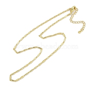 Rack Plating Brass Oval Link Chain Necklaces for Women, Long-Lasting Plated, Lead Free & Cadmium Free, Real 18K Gold Plated, 15.28 inch(38.8cm)(NJEW-K382-16A-G)