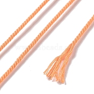 Polyester Twisted Cord, Round, for DIY Jewelry Making, Sandy Brown, 1mm, about 49.21 Yards(45m)/Roll(OCOR-G015-01A-03)