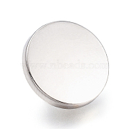 Alloy Shank Buttons, 1-Hole, Flat Round, Platinum, 20x7mm, Hole: 2mm(BUTT-D054-20mm-05P)