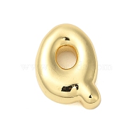 Rack Plating Brass Pendants, Cadmium Free & Lead Free, Long-Lasting Plated, Real 18K Gold Plated, Letter Q, 18x14x5mm, Hole: 1.8x2.5mm(KK-C067-10G-Q)