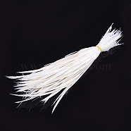 Goose Feather Costume Accessories, Dyed, White, 150~265x3~4mm, about 100pcs/bundle(FIND-T037-09L)