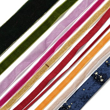 1 Yard Velvet Ribbon, Clothing Accessories, Mixed Color, 1/8~1-5/8 inch(4~40mm)