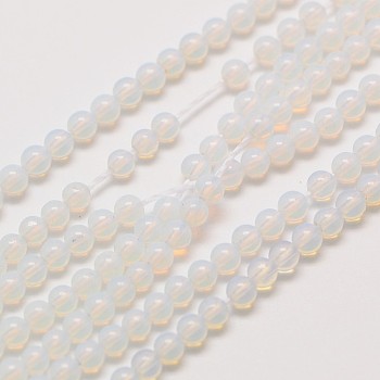 Opalite Round Beads Strands, 3mm, Hole: 0.8mm, about 126pcs/strand, 16 inch