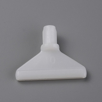 Platic Replacement Diamond Painting Pen Heads, 10-Drill Dotting Pen Tip for Glue Clay, White, 22x27.5x7mm, Hole: 26x1.5mm