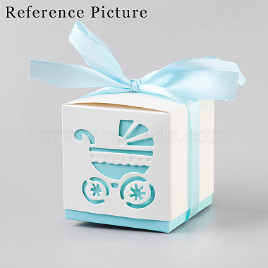 Полая коляска bb автомобиль перевозки коробка конфет свадьба подарки с лентами(CON-WH0034-D04)-4