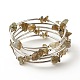5-bracelets enveloppants en perles de labradorite naturelle à boucles pour femmes(BJEW-JB01517-07)-1