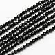 Faceted Natural Black Spinel Beads Strands(G-F507-04)-1