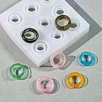 DIY Silicone Pendant Molds, Decoration Making, Resin Casting Molds, For UV Resin, Epoxy Resin Jewelry Making, Ring, White, 109x106x18mm, Inner Diameter: 13~15.3mm(X1-AJEW-M228-04)