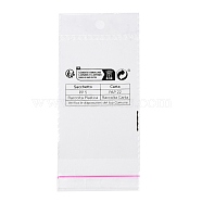 Rectangle Plastic Self Top Seal Bags, Resealable Bags, White, 15x7x0.1cm(OPP-B006-03C-01)