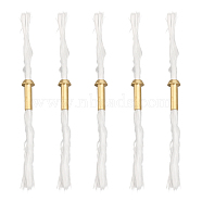 5Pcs Replacement Fiberglass Torch Wicks, with Brass Tube Holder, for Oil Lamp Alcohol Burner, White, 14.3~15x1cm(AJEW-CA0003-61)