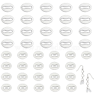 CHGCRAFT 400Pcs 2 Styles 304 Stainless Steel Connector Charms, Oval, Stainless Steel Color, 5~7x4~5x0.5mm, 200pcs/style(STAS-CA0001-59)