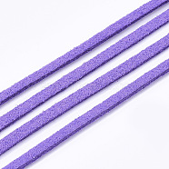 Faux Suede Cord, Faux Suede Lace, Blue Violet, 2.5~2.8x1.5mm, about 1.09 yards(1m)/strand(LW-R023-2.8mm-30)