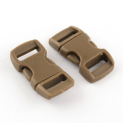 POM Plastic Side Release Buckles, Survival Bracelet Clasps, Camel, 29x15x6mm, Hole: 11x3.5mm(KY-R002-02)