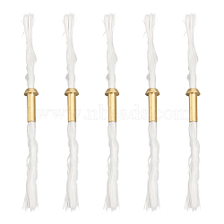 5Pcs Replacement Fiberglass Torch Wicks, with Brass Tube Holder, for Oil Lamp Alcohol Burner, White, 14.3~15x1cm(AJEW-CA0003-61)