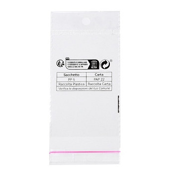 Rectangle Plastic Self Top Seal Bags, Resealable Bags, White, 15x7x0.1cm