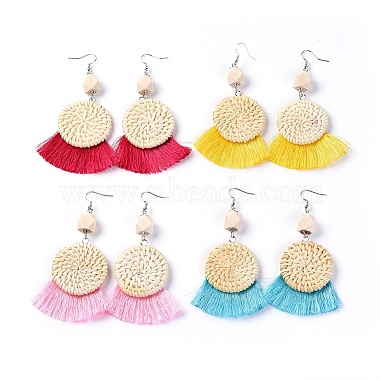 Mixed Color Mixed Material Earrings