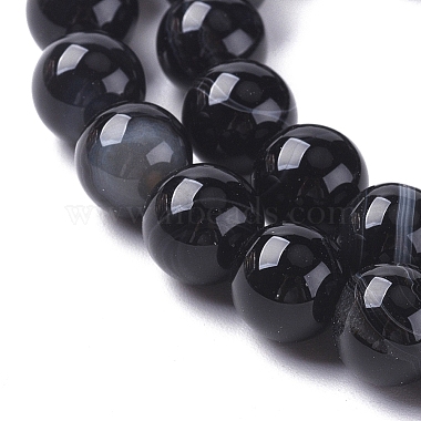 Chapelets de perles en agate à rayures naturelles/agates à bandes(G-G582-8mm-60)-3