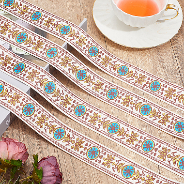 Boho Ethnic Pattern Polyester Webbing Ribbon(OCOR-WH0120-61A)-4