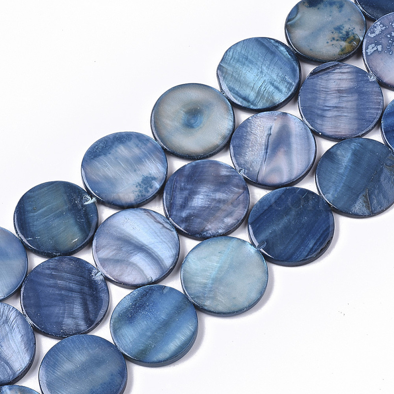 Flat Freshwater Shell Beads