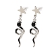 Alloy with Handmade Lampwork Stud Dangle Earrings(LA-CBA71FC-01P-B)-2