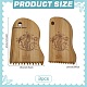 3Pcs Bamboo Surfboard Wax Comb(DIY-FG0006-74)-2